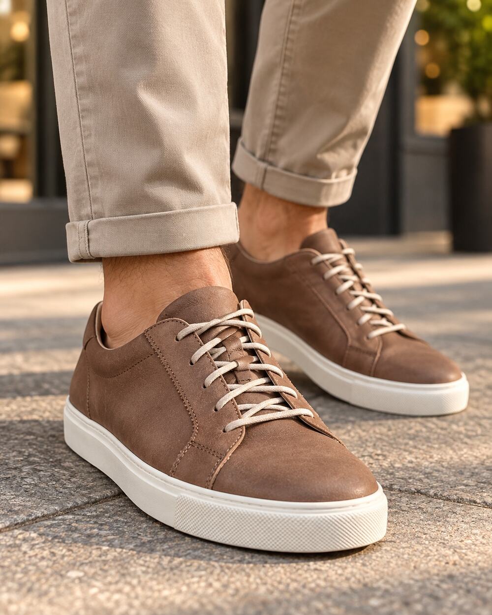 Nisolo Diego Low Top Leather Sneakers Men’s 8 Tobacco New In Box